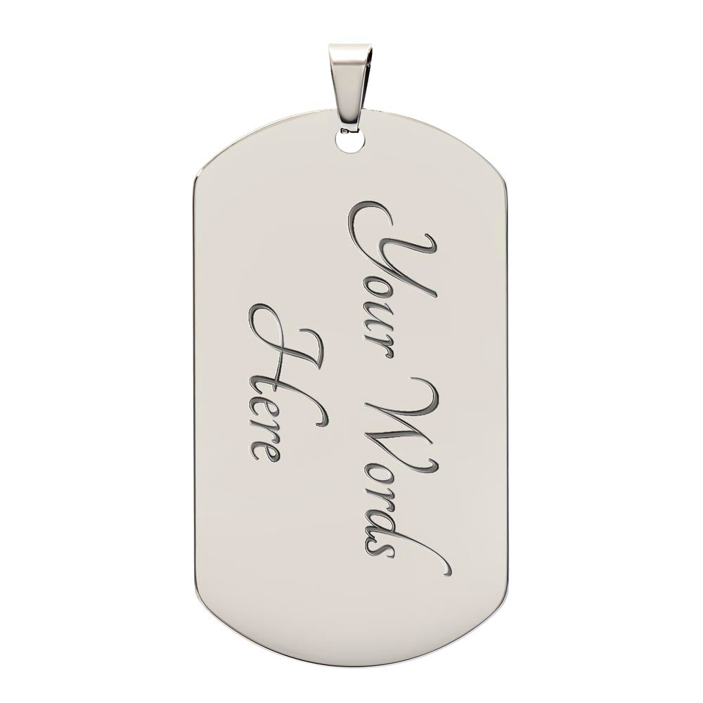 To My Son | Dog Tag Necklace Silver