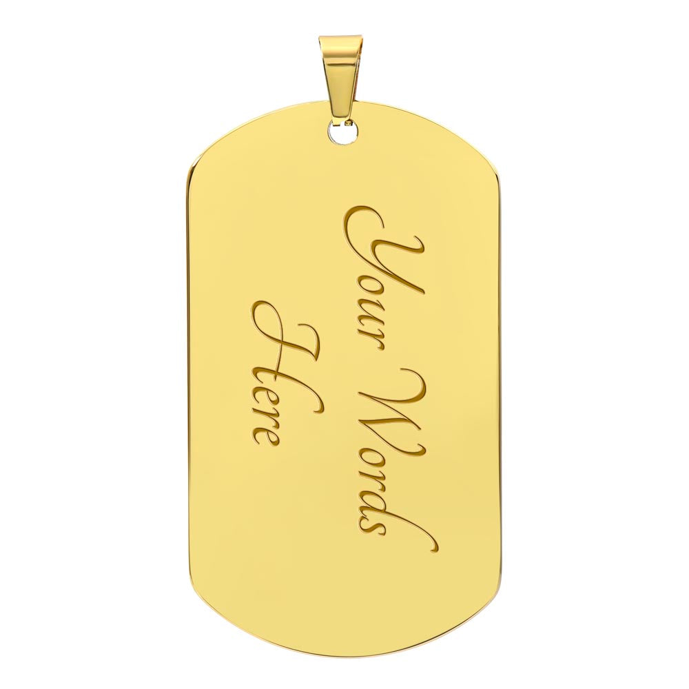 To My Son | Dog Tag Gold/Black