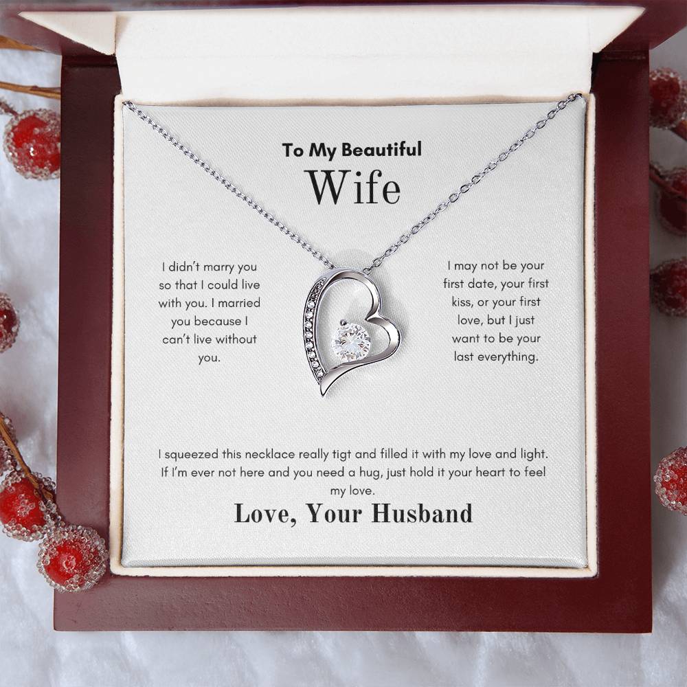 To My Beautiful Wife| Forever Love Necklace