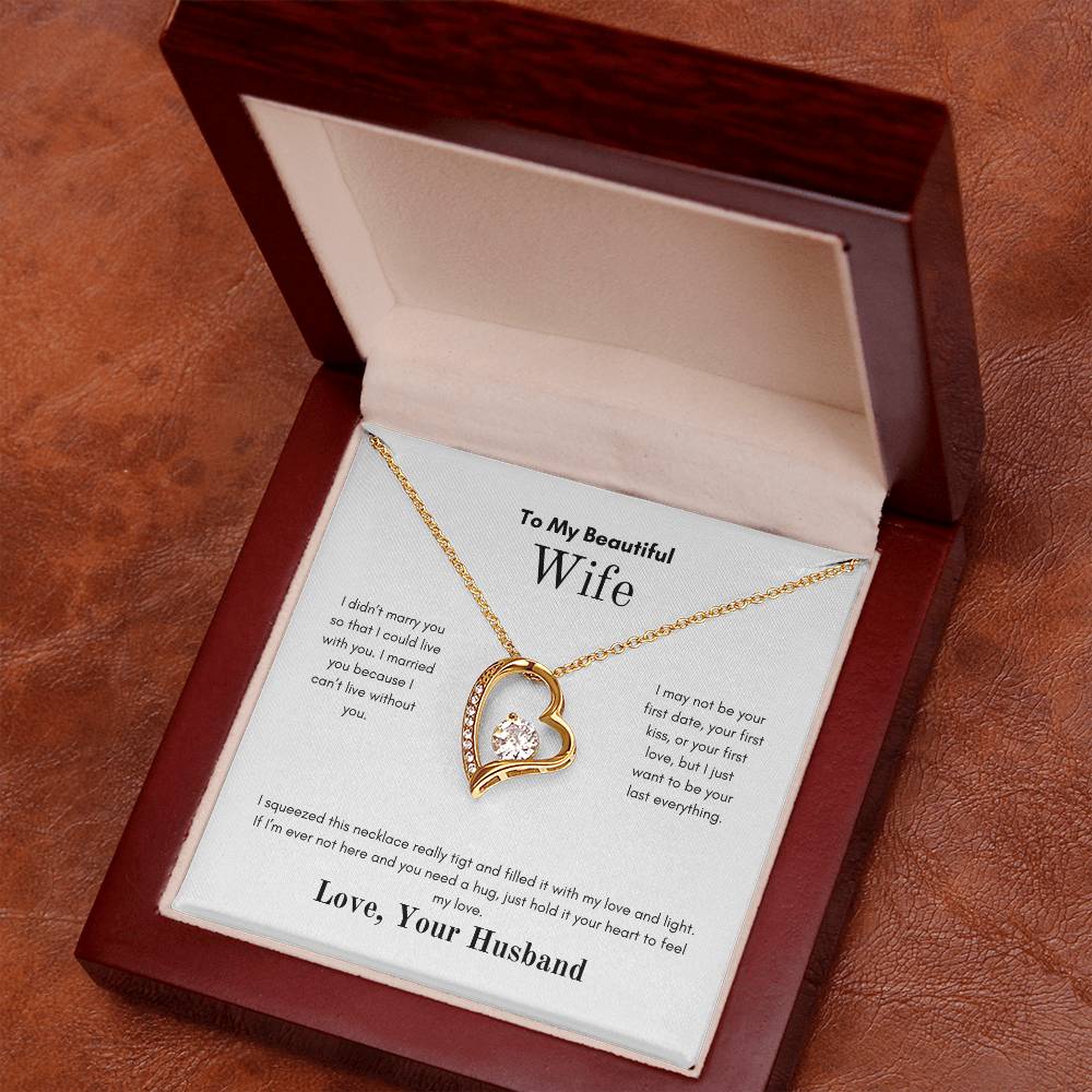 To My Beautiful Wife| Forever Love Necklace