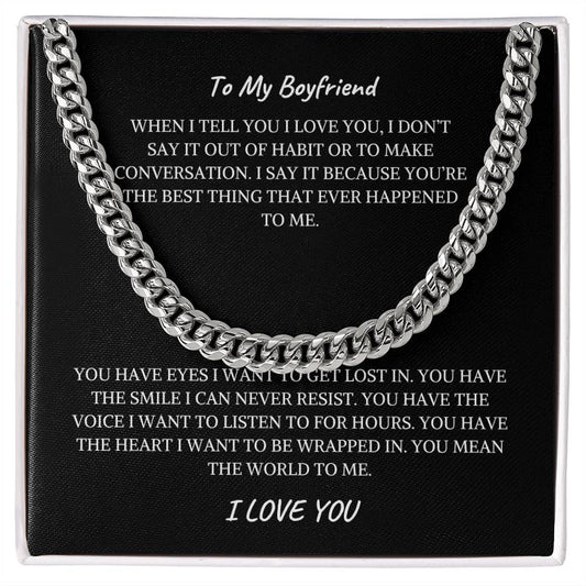 To My Boyfriend | Cuban Link Chain Necklace