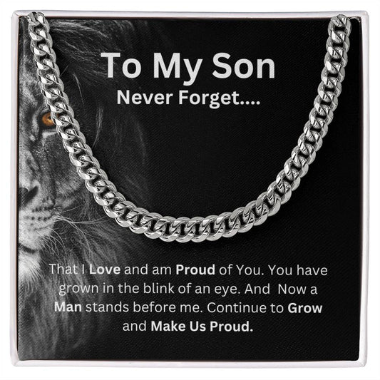 To My Son | Cuban Link Chain Necklace