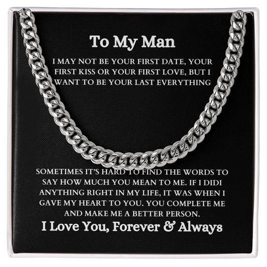 To My Man | Cuban Link Chain Necklace