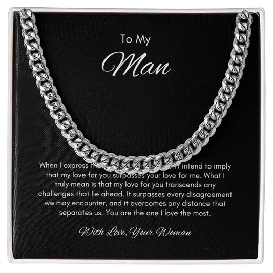 To My Man | Cuban Link Chain Necklace