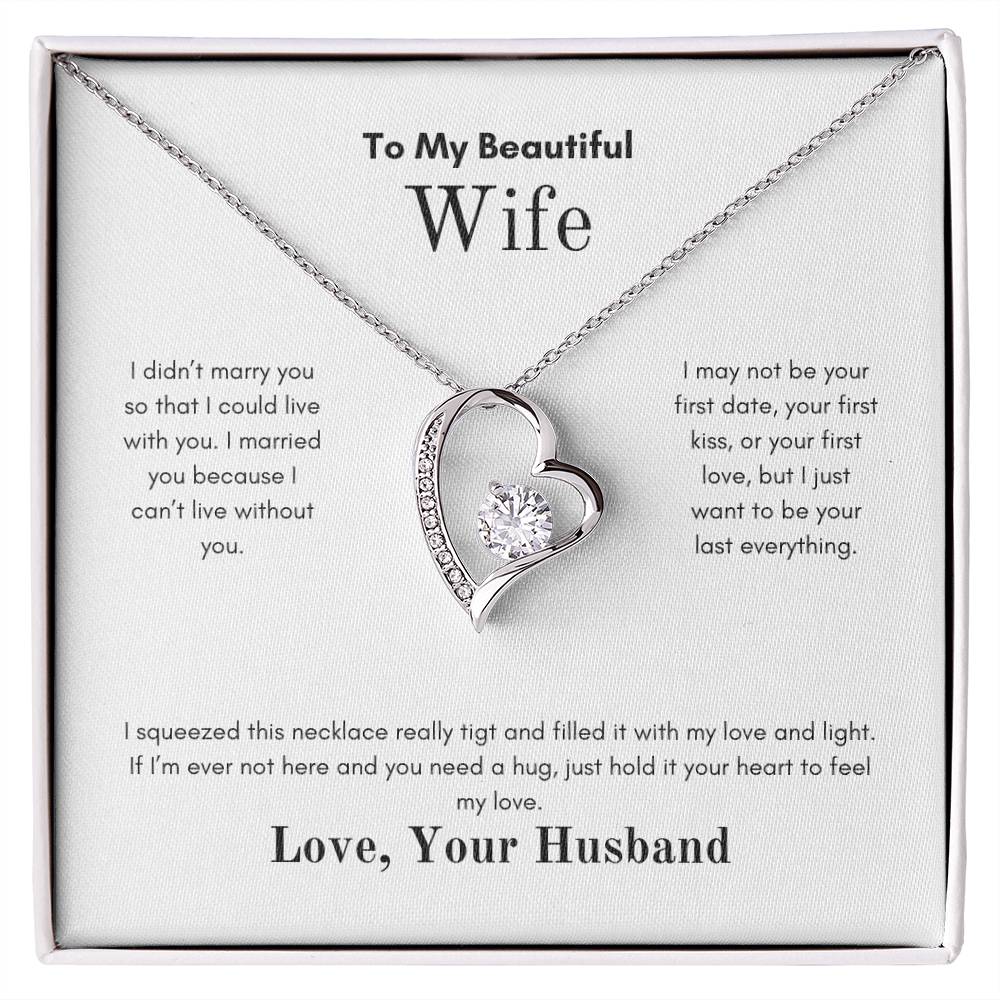 To My Beautiful Wife| Forever Love Necklace