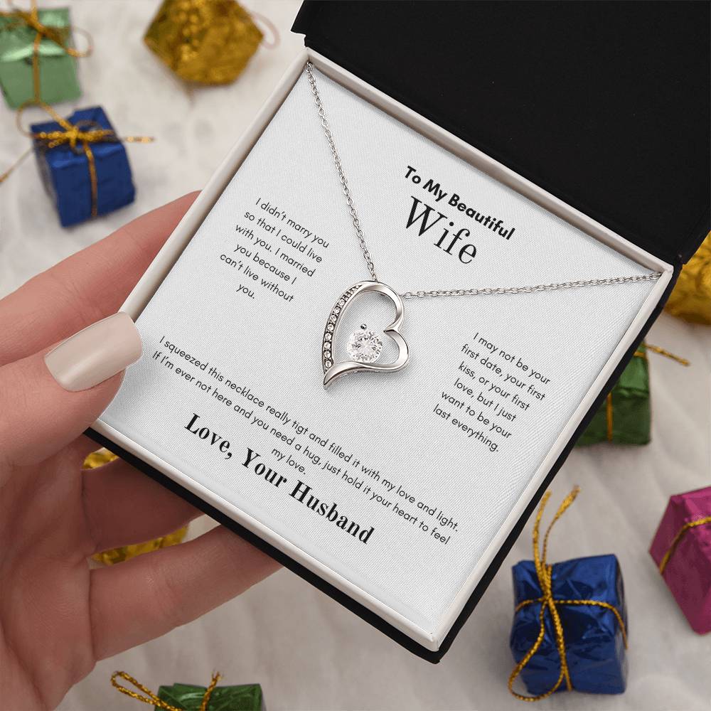 To My Beautiful Wife| Forever Love Necklace