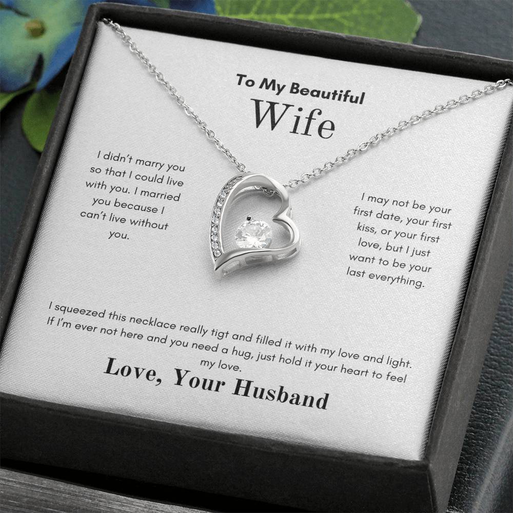 To My Beautiful Wife| Forever Love Necklace