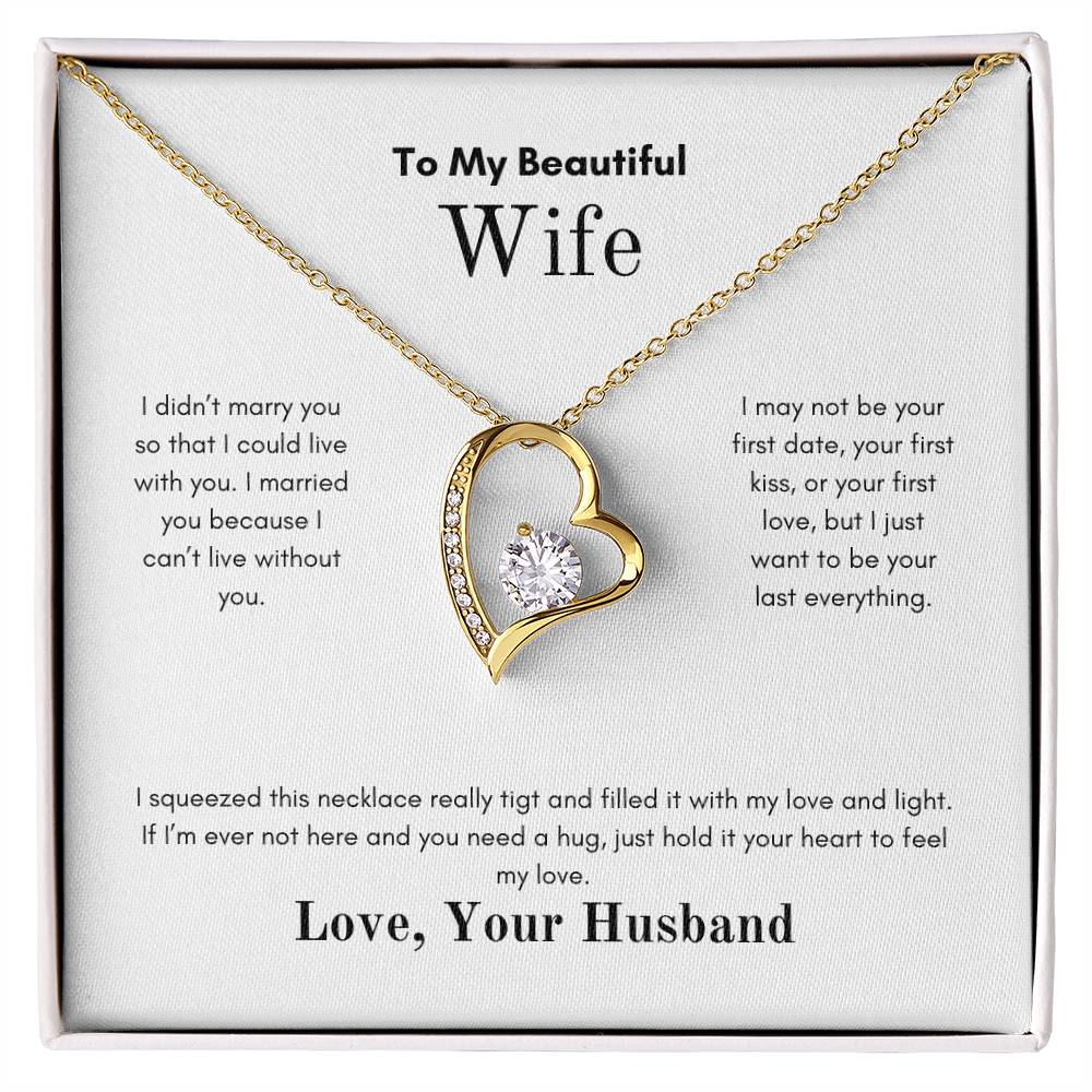 To My Beautiful Wife| Forever Love Necklace