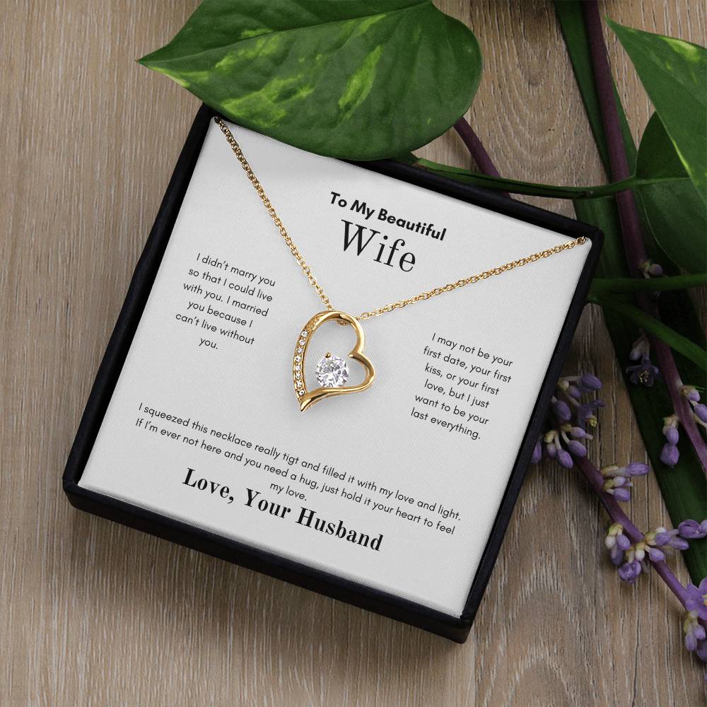 To My Beautiful Wife| Forever Love Necklace